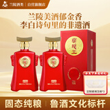 兰陵王红王 42度浓香型500ml*2瓶 纯粮酿造京东自营婚宴喜酒 节日礼盒
