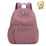 巨森袋鼠双肩包女新年七夕双肩背包时尚旅行小包时尚轻便牛津布百搭女包包 肉粉色【颜色偏深】