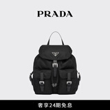 PRADA/普拉达【礼物】女士小号Re-Nylon双肩背包女包 黑色