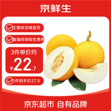 京鲜生 黄河蜜久红瑞甜瓜 1粒装 单果3斤起 生鲜水果