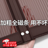 琉弦笙 防蚊门帘 金刚网猫抓不破磁性门帘磁铁自吸纱窗加密纱门纱网 全磁条金刚网咖啡色 90*200cm