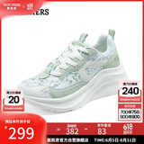 斯凯奇（Skechers）糕糕鞋女鞋夏季厚底增高休闲鞋蕾丝透气户外运动鞋松糕鞋117520