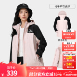 骆驼（CAMEL）拼色夹棉冲锋衣男女情侣棉服防风防水外套户外登山服 A23CA70136幻影黑/木黛色，女 L