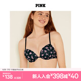 维多利亚的秘密（Victoria's Secret）PINK 夏季圆盘胸内衣2805舒适3/4罩杯聚拢外扩文胸胸罩无痕聚拢 5OKW黑色/花朵印花 11202805 75B （34B）