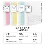 国誉（KOKUYO）【热门商品】一米新纯B5八孔活页本A5学生笔记本本子高颜值记事本文具办公可替换大容量替芯活页纸 【淡彩曲奇】A4四本