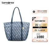 新秀丽（Samsonite）时尚通勤托特包包女包女士手提单肩大开口蓝色印花NO3礼物送女友