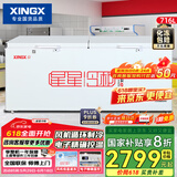 星星（XINGX） 716升 单温大冰柜 卧式双门顶开门 单箱变温冷柜 冷藏冷冻转换柜 BD/BC-716E国家补贴