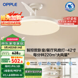 欧普（OPPLE）全光谱42寸风扇灯吊扇灯智能一体LEDRa98餐厅卧室吊灯冰风1级能效