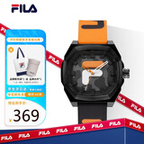 斐乐（FILA）手表男女中性老爹风潮流运动腕表学生硅胶手表 FLM38-6105-003