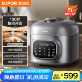 苏泊尔（SUPOR）【国家补贴】快排鲜呼吸电压力锅5L 猛火2000W 0涂层精钢球釜 4-6人家用电饭煲高压锅SY-50FC5015Q