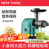 AIYFYHTE美国艾霏特榨汁机渣汁分离原汁机家用小型多功能全自动果汁机榨蔬菜水果慢磨机 BP8038绿色【200W单档一键榨汁】