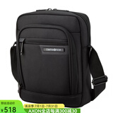 新秀丽（Samsonite）男士斜挎包高端单肩包 公文包上班族竖款10.1英寸电脑包商务男包 Black/黑色 男士包便携包 高端 29*25.5厘米
