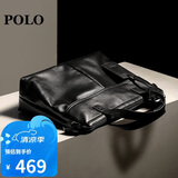 POLO公文包男士公事手提包头层牛皮商务14英寸电脑包生日礼物送男友