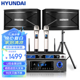 HYUNDAI现代家庭影院ktv音响套装家用k歌电脑电视客厅卡拉ok全套会议室卡包店铺专业功放音箱设备 【豪华版】10吋三分频五单元音响套装