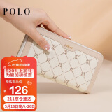 POLO手包女士钱包女长款卡包手拿包520礼物女多卡位钱夹印花女包