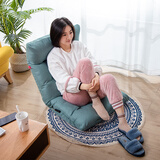 Lazy Diary 沙发 懒人沙发 布艺单人沙发可折叠沙发椅飘窗床上休闲椅子 橄榄绿乳胶升级款