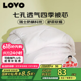 LOVO罗莱生活 被子 防螨七孔纤维春秋被芯150x215cm JDear京东定制款