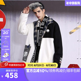 闪电潮牌（GENANX）【冬季】棉服男两面穿棉衣帅气潮流格纹冬装外套衣多穿易穿搭 黑色 M