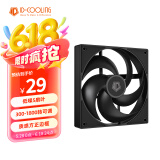 ID-COOLING（酷凛） 14cm机箱风扇 4pin接口 PWM温控散热 适用280水冷电脑CPU散热器改装 黑色无光 AS-140-K