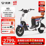 绿源（Luyuan）新国标电动自行车K5 通勤代步轻便电瓶车 48V24A可提锂电 爵士蓝