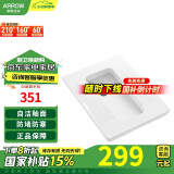 箭牌（ARROW）蹲便器防臭防滑厕所超薄大便器蹲便 大冲力水箱套装 G款蹲便器前排带存水弯-无水箱