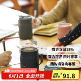 乐扣乐扣（LOCK&LOCK）遇见惬意保温保冷咖啡杯带手柄男女水杯子370ML蓝色LHC4262NVY