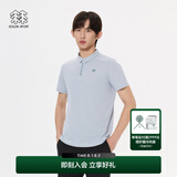 KOLON SPORT/可隆速干POLO 男士吸湿小翻领抗菌户外运动印花短袖 LHPT5MTT31-LB 浅蓝色 3XL 190/108B