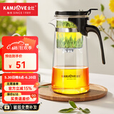 金灶（KAMJOVE） 玻璃茶壶 茶水分离飘逸杯泡茶壶 过滤花茶壶茶道杯茶具泡茶器 K-202搭配K-106玻璃4杯