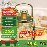 希乐（cille）大容量水杯 Tritan吸管杯成人运动水壶刻度杯子 塑料大肚杯1.1L