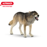 思乐（Schleich S）仿真动物模型 老虎狮子狼豹白虎猞猁男女孩儿童玩具生日礼物3+ 狼14821