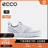 爱步（ECCO）板鞋男鞋 男士休闲鞋小白鞋拼色厚底牛皮明星同款 街头720 520814 水泥灰/白色52081454301 41