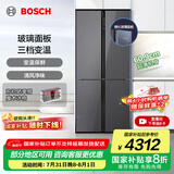 博世（BOSCH）冰箱497升大容量四开门十字对开门家用电冰箱 一级能效 超薄嵌入 玻璃面板 变温保鲜 支持国家补贴 星际灰（K1C82EA73C）