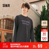 森马长袖T恤男纯棉内搭冬季时尚字母印花宽松打底衫109724101202