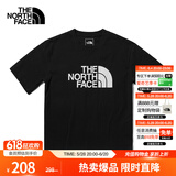 北面（The North Face）【经典款】短袖T恤男宽松棉质半袖户外休闲舒适透气春夏上新款 JK3/黑色 XL /180