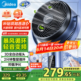 美的（Midea）【变频轻音】空气循环扇家用遥控电风扇四季净化扇轻音落地扇99%抑菌桌面小风扇大风力风扇GDG24ZR