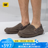 CAT卡特休闲鞋船鞋皮鞋男鞋一脚蹬轻便户外舒适鞋子男商场同款 深灰 40