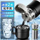 ihold 保温杯男士不锈钢大容量茶水分离水杯保冷水壶刻字礼品定制logo 普通款【316+茶水分离】600ml 316不锈钢保温杯