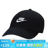 耐克NIKE运动配饰男女太阳帽棒球帽CLUB CAP帽子FB5368-011黑L/XL