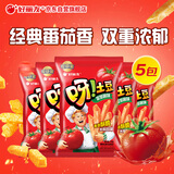 好丽友（orion）呀土豆番茄酱味五连包共350g 休闲零食薯条膨化食品解馋成人小吃