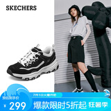 斯凯奇男女同款厚底熊猫鞋老爹鞋运动鞋88888250 黑色/白色/BKW 37.5