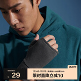 伯希和户外抓绒手套秋冬男女半指保暖骑行跑步运动加厚手套16043104灰L