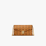 MCM【礼物】TRACY中号链条包信封包单肩斜挎女包干邑色