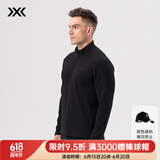 XBIONIC旷野Polartec抓绒衣半开领长袖T恤男秋冬保暖日常运动户外徒步 暗夜黑 S