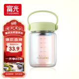 富光嘟嘟玻璃杯 高硼硅玻璃高颜值水杯子 女生便携牛奶咖啡刻度茶杯