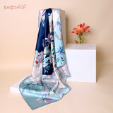 宝石蝶真丝丝巾女100%桑蚕丝杭州丝绸围巾披肩妈妈女生生日礼物女红礼盒