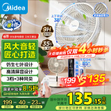 美的（Midea）【劲风酷爽】七叶轻音柔风电风扇家用遥控落地扇台式桌面小型风扇大风力节能立式摇头电扇 SAH30BK