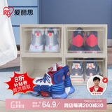 爱丽思（IRIS）塑料鞋盒透明大号AJ球鞋鞋柜防尘防潮鞋架可叠加鞋子收纳盒 4个装