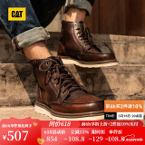 CAT卡特马丁靴工装鞋男鞋新复古回潮机车靴P7049/P712950/P712947 深棕P712950 44