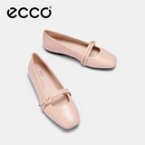 爱步（ECCO）25年夏季新款芭蕾舞鞋方头羊皮浅口单鞋 舞悦234303 裸粉色37