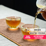 雅集品茶杯2只装 家用功夫茶具手工加厚耐热小茶杯 